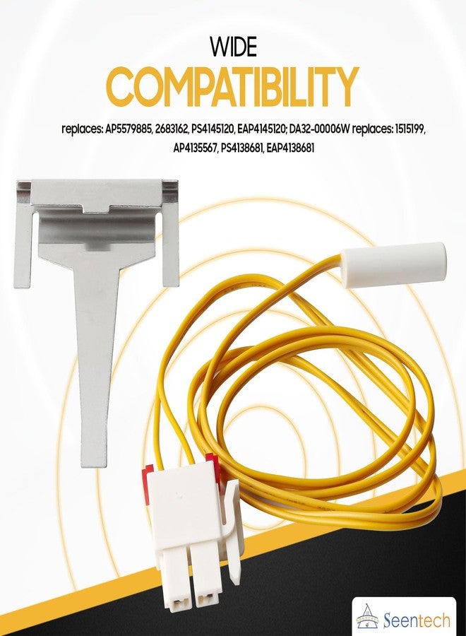 Seentech Temperature Sensor DA61-06796A / DA32-0006W - Defrost Thermistor with Mounting Clip, Compatible with Various Sam-sung Refrigerator Models (Pack 2) - Image 2